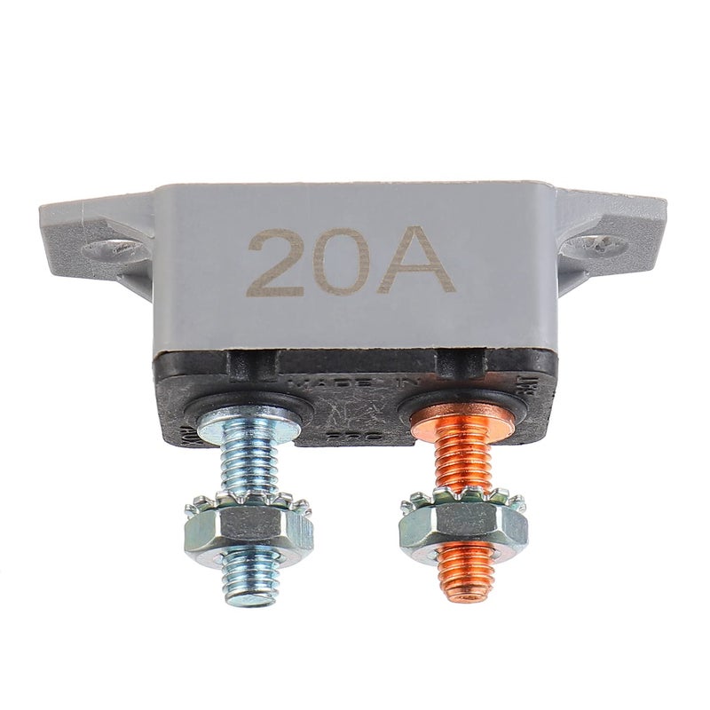 EPLZON 20A 12V-24V Automatic Reset Circuit Breaker with Cover Stud Bolt for Battery Chargers Trucks Car Engines and More(2pcs) - Image 2